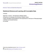 Statistical inference and learning with incomplete data